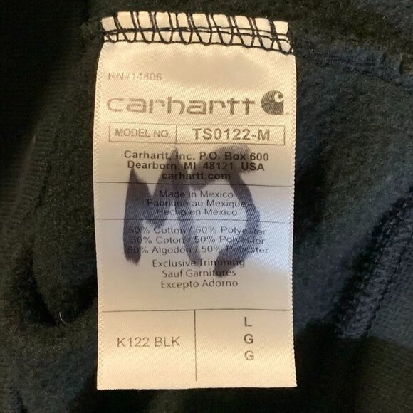 Carhartt Men's Loose Fit Midweight Second Use K122 Full-Zip Hoodie Size L - Picture 8 of 13